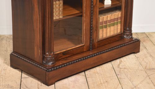 19TH CENTURY ROSEWOOD GLAZED BOOKCASE - ADDITIONAL PHOTO 9