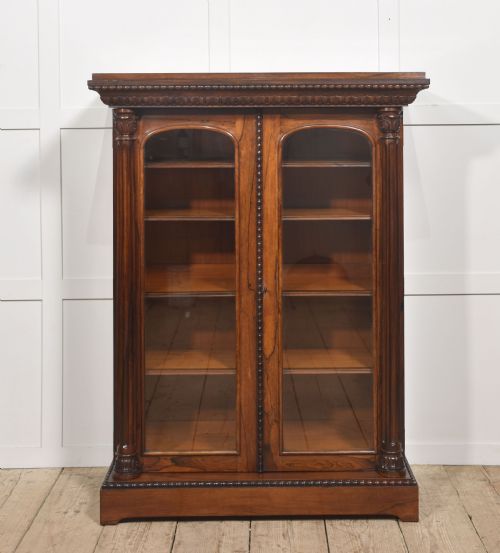 19TH CENTURY ROSEWOOD GLAZED BOOKCASE - ADDITIONAL PHOTO 13