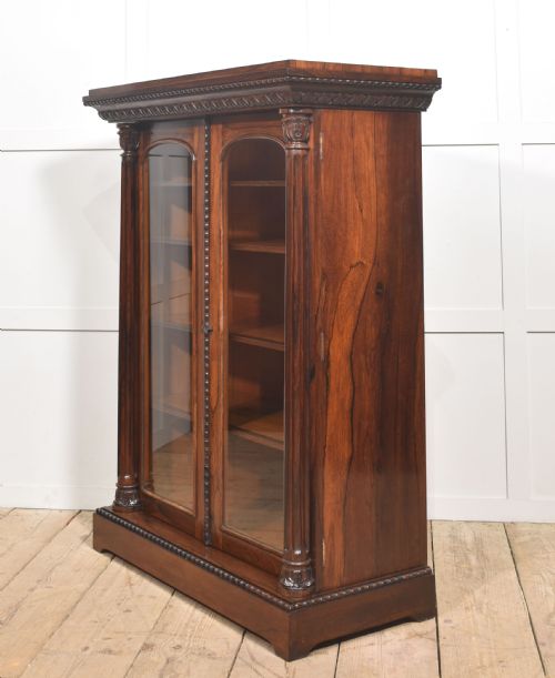 19TH CENTURY ROSEWOOD GLAZED BOOKCASE - ADDITIONAL PHOTO 16