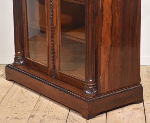 19TH CENTURY ROSEWOOD GLAZED BOOKCASE - ADDITIONAL PHOTO 18