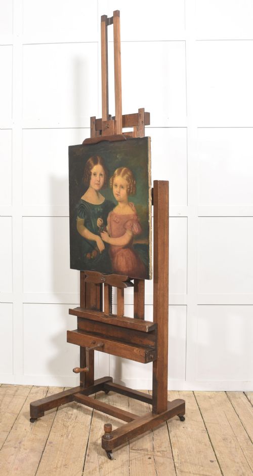 fig 1. Oak Fully Adjustable Artist’s Studio Easel