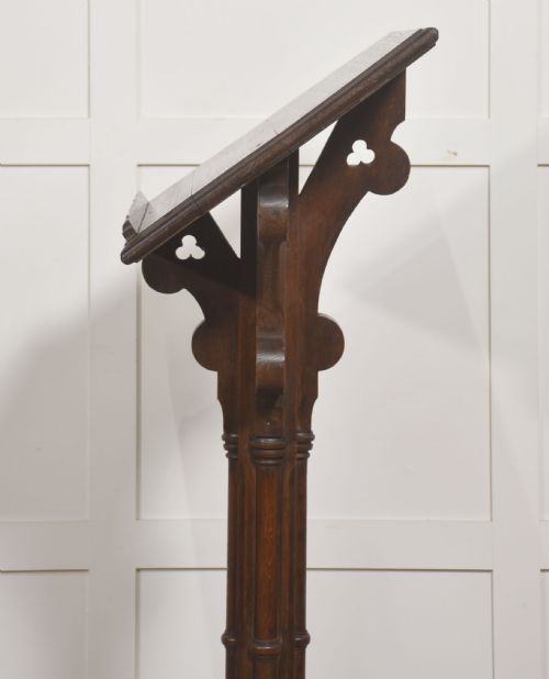 GOTHIC REVIVAL CARVED OAK LECTERN STAND - ADDITIONAL PHOTO 1