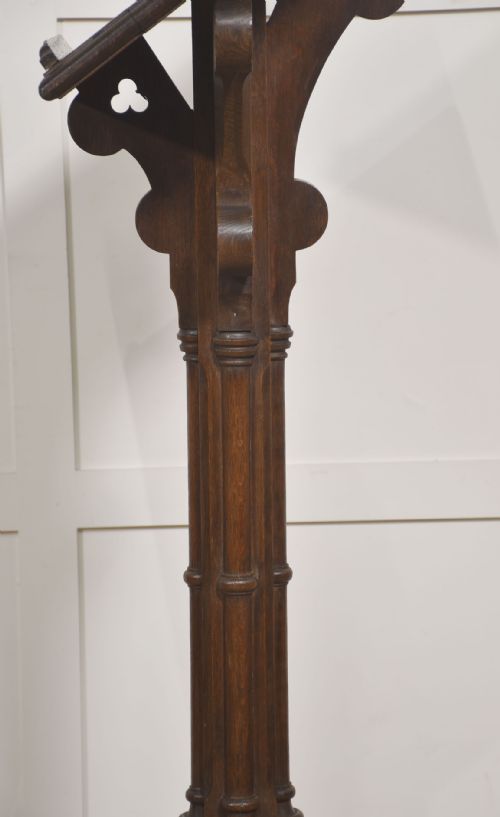 GOTHIC REVIVAL CARVED OAK LECTERN STAND - ADDITIONAL PHOTO 3