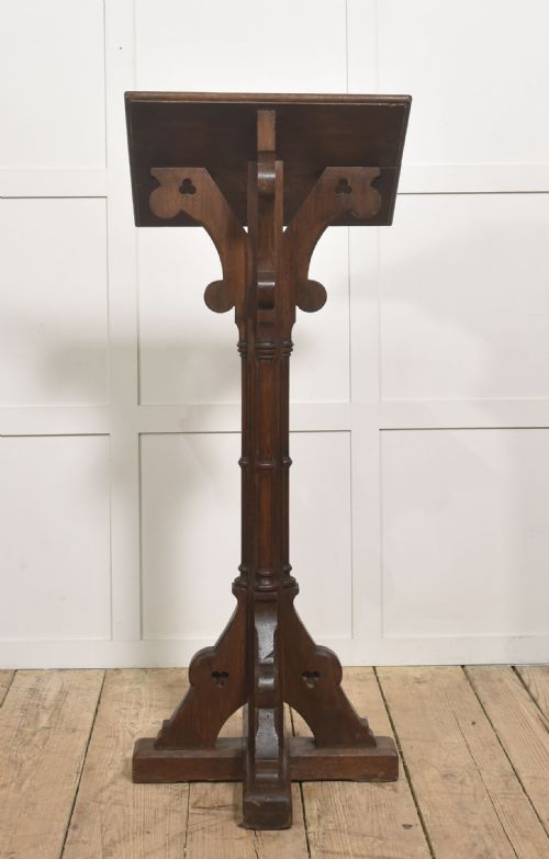 GOTHIC REVIVAL CARVED OAK LECTERN STAND - ADDITIONAL PHOTO 5