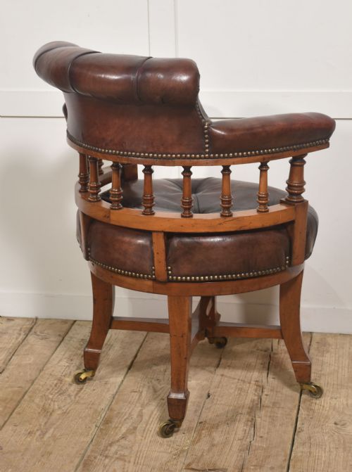 LATE 19TH CENTURY WALNUT FRAMED REVOLVING DESK CHAIR - ADDITIONAL PHOTO 9