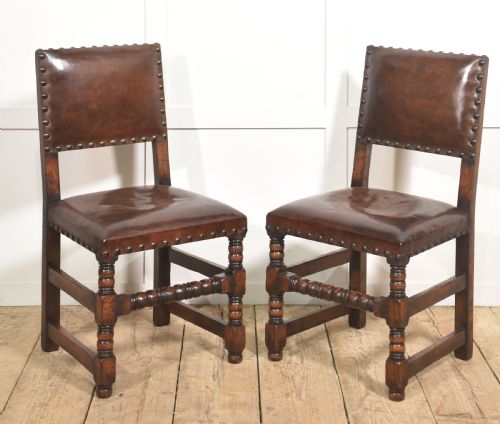 SET OF EIGHT EARLY 20TH CENTURY OAK DINING CHAIRS - ADDITIONAL PHOTO 3