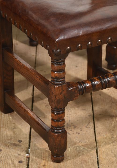 SET OF EIGHT EARLY 20TH CENTURY OAK DINING CHAIRS - ADDITIONAL PHOTO 4