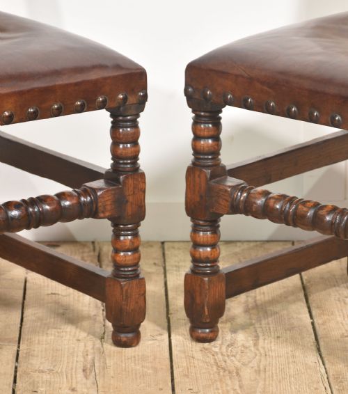 SET OF EIGHT EARLY 20TH CENTURY OAK DINING CHAIRS - ADDITIONAL PHOTO 6
