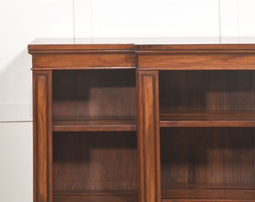 MAHOGANY BREAKFRONT OPEN BOOKCASE - ADDITIONAL PHOTO 9