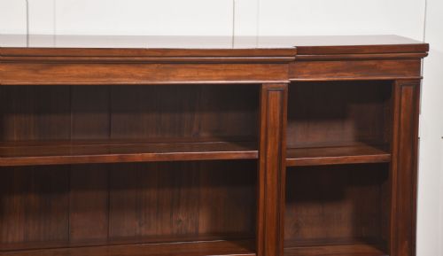 MAHOGANY BREAKFRONT OPEN BOOKCASE - ADDITIONAL PHOTO 11