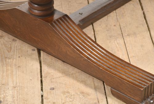LARGE CARVED OAK REFECTORY DINING TABLE - ADDITIONAL PHOTO 11