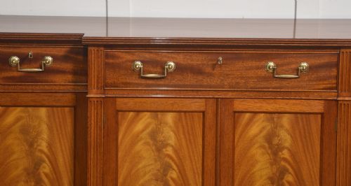 FLAME MAHOGANY BREAKFRONT SIDEBOARD - ADDITIONAL PHOTO 1