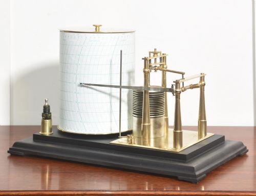 FINE QUALITY SHORT MASON BRASS CASED BAROGRAPH - ADDITIONAL PHOTO 7