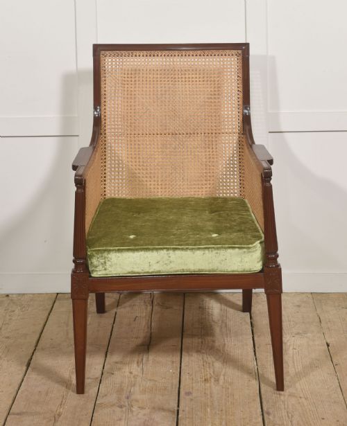 MAHOGANY BERGRE ARMCHAIR - ADDITIONAL PHOTO 4