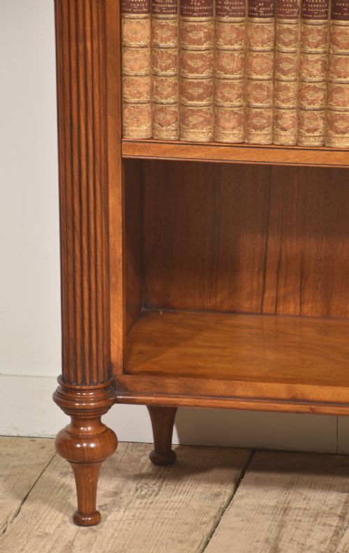WALNUT OPEN BOOKCASE WITH ADJUSTABLE SHELVES - ADDITIONAL PHOTO 2