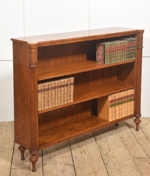 WALNUT OPEN BOOKCASE WITH ADJUSTABLE SHELVES - ADDITIONAL PHOTO 3