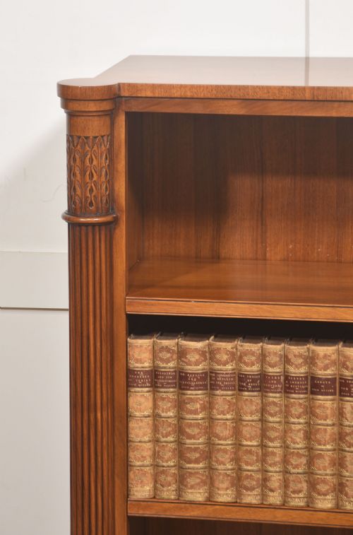 WALNUT OPEN BOOKCASE WITH ADJUSTABLE SHELVES - ADDITIONAL PHOTO 6