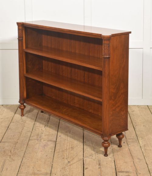 WALNUT OPEN BOOKCASE WITH ADJUSTABLE SHELVES - ADDITIONAL PHOTO 10