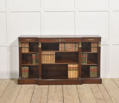 FINE QUALITY REGENCY REVIVAL MAHOGANY OPEN BOOKCASE - ADDITIONAL PHOTO 7