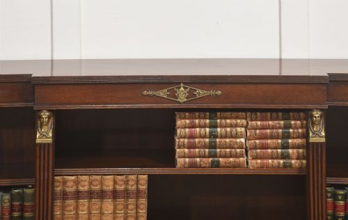 FINE QUALITY REGENCY REVIVAL MAHOGANY OPEN BOOKCASE - ADDITIONAL PHOTO 1