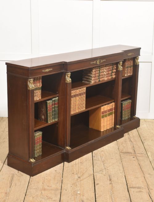 FINE QUALITY REGENCY REVIVAL MAHOGANY OPEN BOOKCASE - ADDITIONAL PHOTO 4
