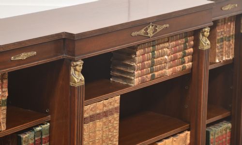FINE QUALITY REGENCY REVIVAL MAHOGANY OPEN BOOKCASE - ADDITIONAL PHOTO 6