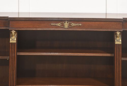 FINE QUALITY REGENCY REVIVAL MAHOGANY OPEN BOOKCASE - ADDITIONAL PHOTO 8