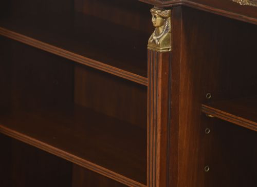 FINE QUALITY REGENCY REVIVAL MAHOGANY OPEN BOOKCASE - ADDITIONAL PHOTO 11