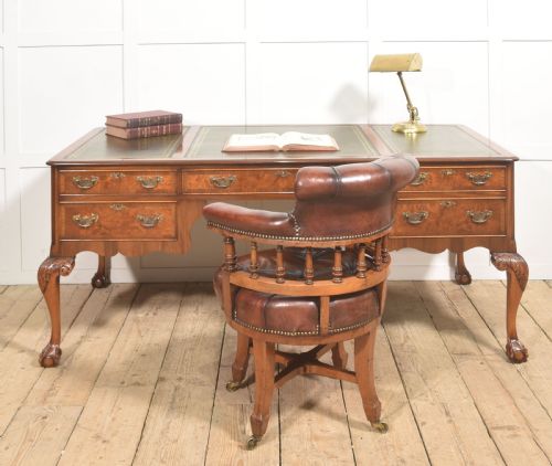 fig 1. Fine Quality Burr Walnut Writing Table