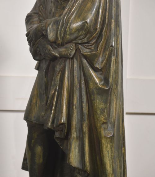 PAIR OF LATE 19TH CENTURY PATINATED CHALK FIGURES BY DOPMEIER - ADDITIONAL PHOTO 5