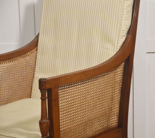 REGENCY MAHOGANY BERGRE LIBRARY ARMCHAIR - ADDITIONAL PHOTO 1