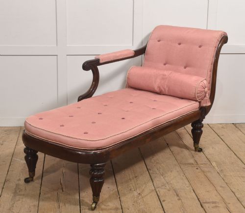 19TH CENTURY WILLIAM IV ROSEWOOD CHAISE LONGUE