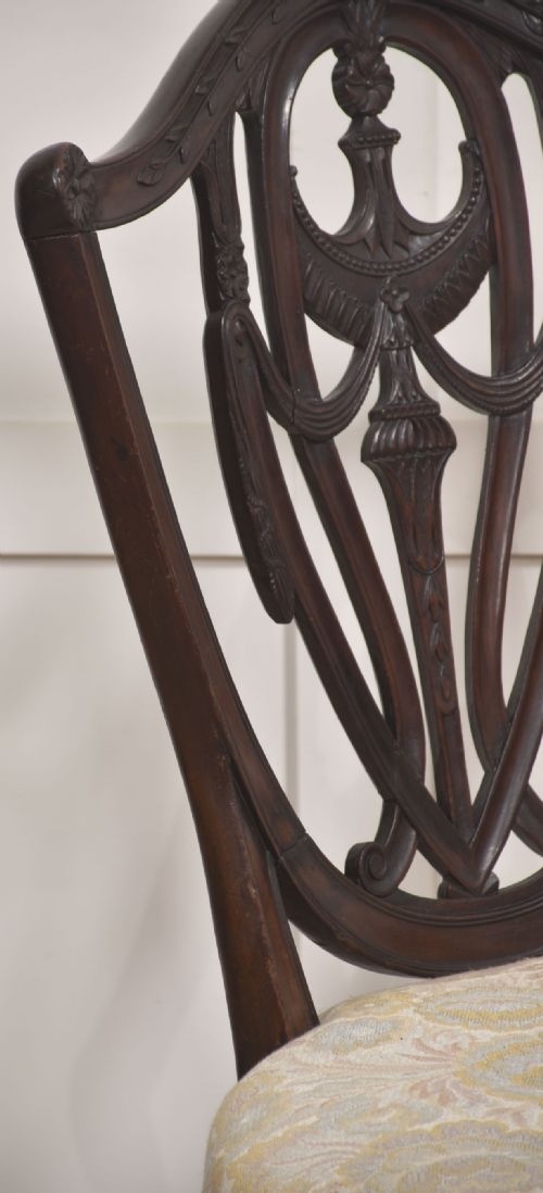 HEPPLEWHITE STYLE MAHOGANY SHIELD BACK CHAIR - ADDITIONAL PHOTO 2