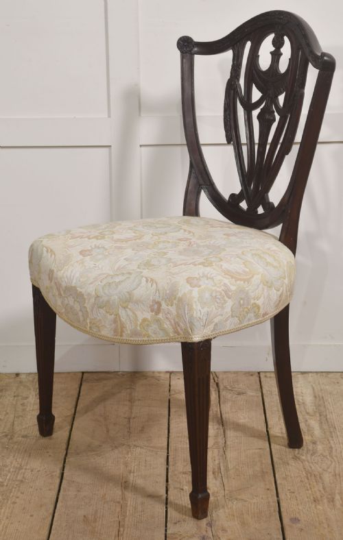 HEPPLEWHITE STYLE MAHOGANY SHIELD BACK CHAIR - ADDITIONAL PHOTO 4