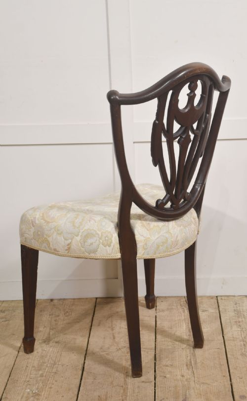 HEPPLEWHITE STYLE MAHOGANY SHIELD BACK CHAIR - ADDITIONAL PHOTO 5