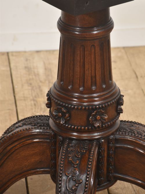 LARGE REGENCY REVIVAL TRIPLEPEDESTAL MAHOGANY DINING TABLE - ADDITIONAL PHOTO 12
