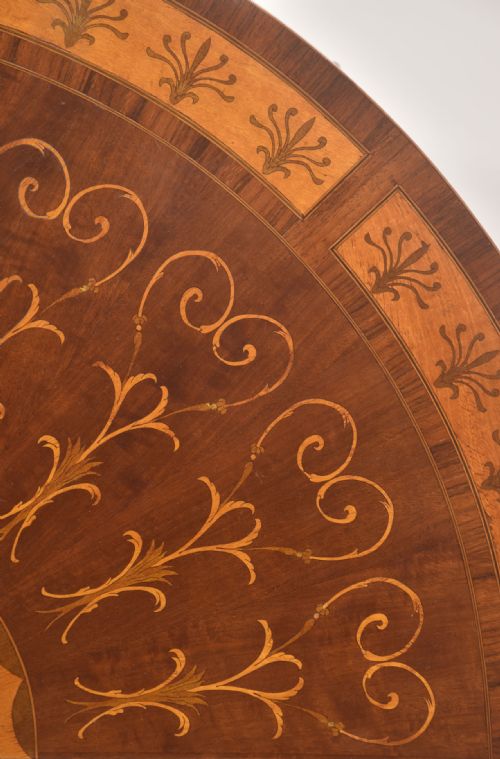 SHERATON REVIVAL INLAID MAHOGANY CORNER CABINET - ADDITIONAL PHOTO 7