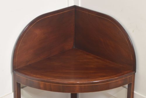 INLAID MAHOGANY CORNER WASHSTAND - ADDITIONAL PHOTO 2