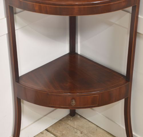 INLAID MAHOGANY CORNER WASHSTAND - ADDITIONAL PHOTO 3