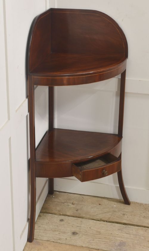 INLAID MAHOGANY CORNER WASHSTAND - ADDITIONAL PHOTO 4