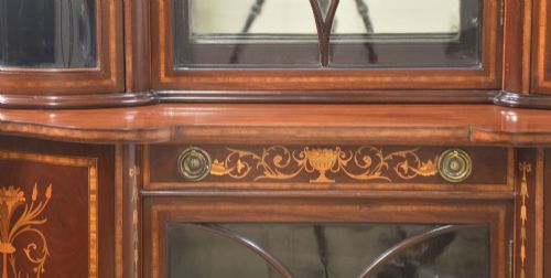 MAHOGANY INLAID DISPLAY CABINET - ADDITIONAL PHOTO 2