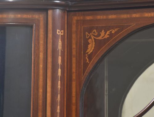 MAHOGANY INLAID DISPLAY CABINET - ADDITIONAL PHOTO 3