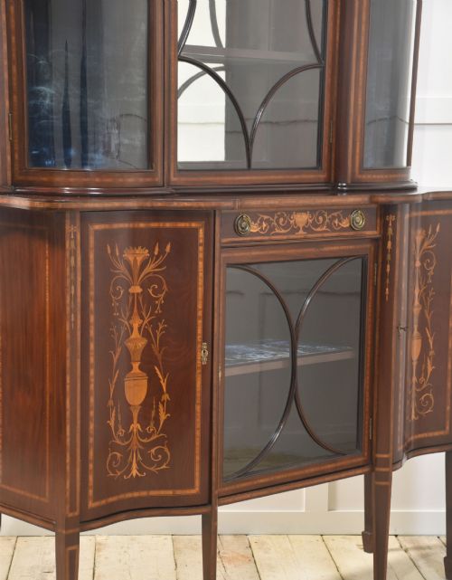 MAHOGANY INLAID DISPLAY CABINET - ADDITIONAL PHOTO 10