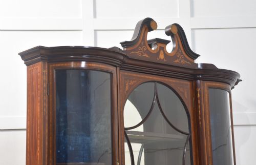 MAHOGANY INLAID DISPLAY CABINET - ADDITIONAL PHOTO 13