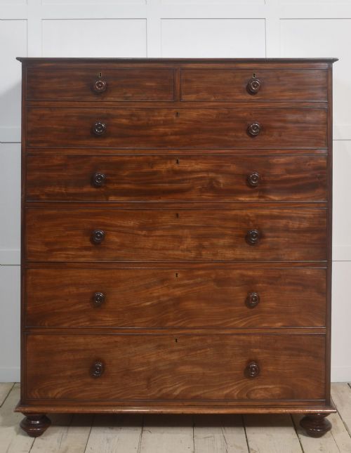 TALL MAHOGANY CHEST OF DRAWERS
