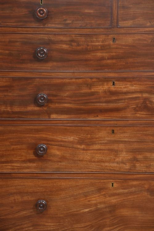 TALL MAHOGANY CHEST OF DRAWERS - ADDITIONAL PHOTO 2
