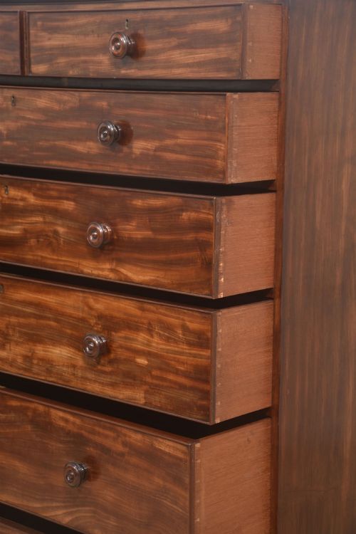 TALL MAHOGANY CHEST OF DRAWERS - ADDITIONAL PHOTO 6