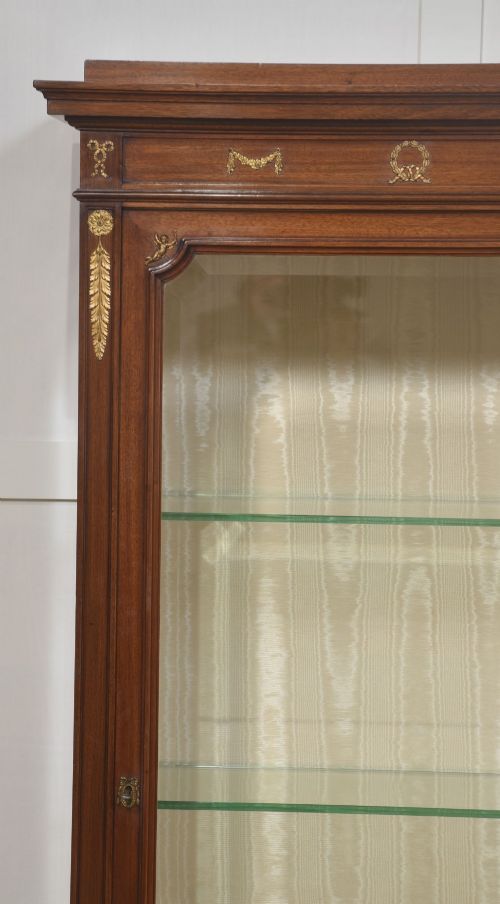 LOUIS XVI STYLE MAHOGANY VITRINE DISPLAY CABINET - ADDITIONAL PHOTO 4