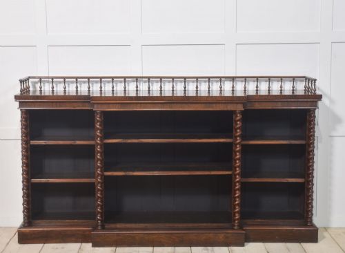 LARGE ROSEWOOD OPEN BOOKCASE - ADDITIONAL PHOTO 2