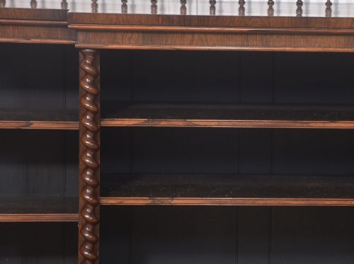 LARGE ROSEWOOD OPEN BOOKCASE - ADDITIONAL PHOTO 4